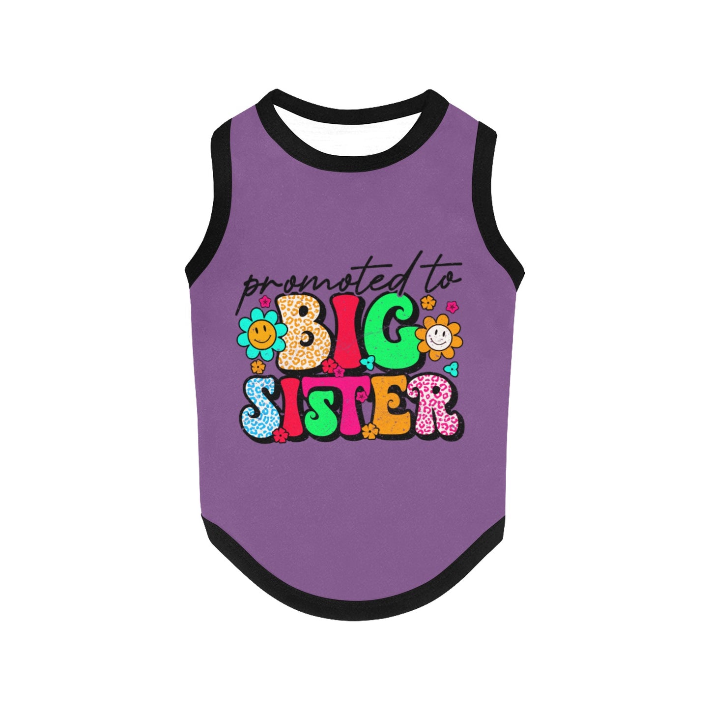 Promoted To Big Sister All Over Print Pet Tank Top-TD Gift Solutions.com