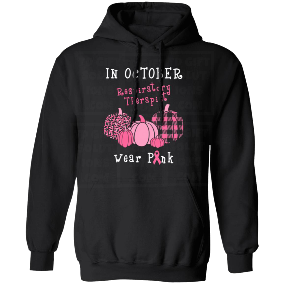 Breast Cancer Awareness In October Respiratory Therpist Wear Pink Pullover Hoodie-TD Gift Solutions.com