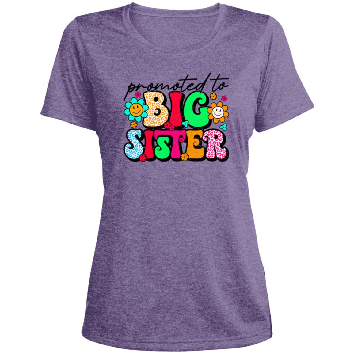 Promoted To Big Sister Short Sleeve Heather T-Shirt-TD Gift Solutions.com