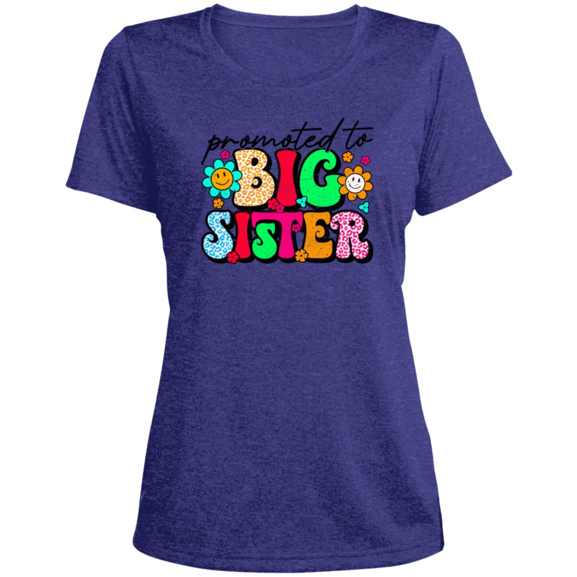 Promoted To Big Sister Short Sleeve Heather T-Shirt-TD Gift Solutions.com