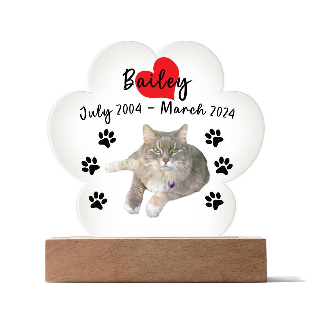 Personalized Photo Cat Paw Memorial-TD Gift Solutions.com