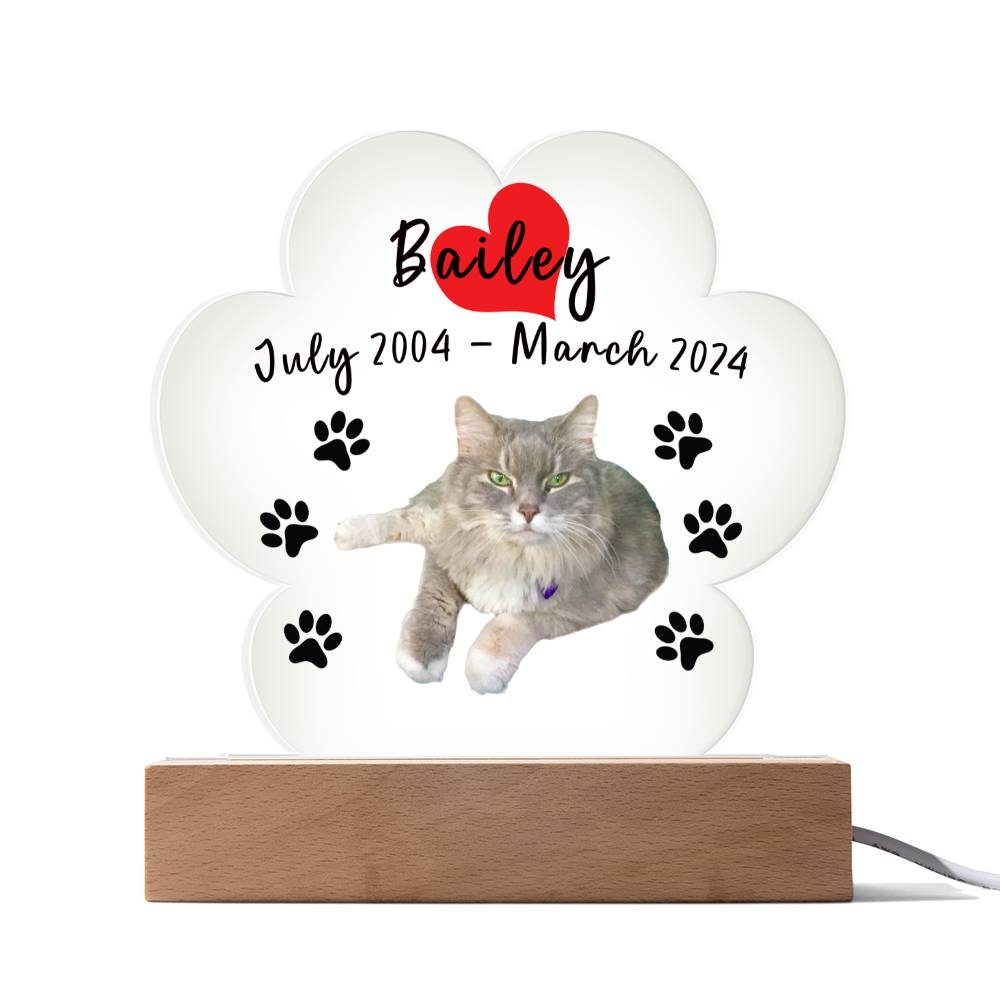 Personalized Photo Cat Paw Memorial-TD Gift Solutions.com