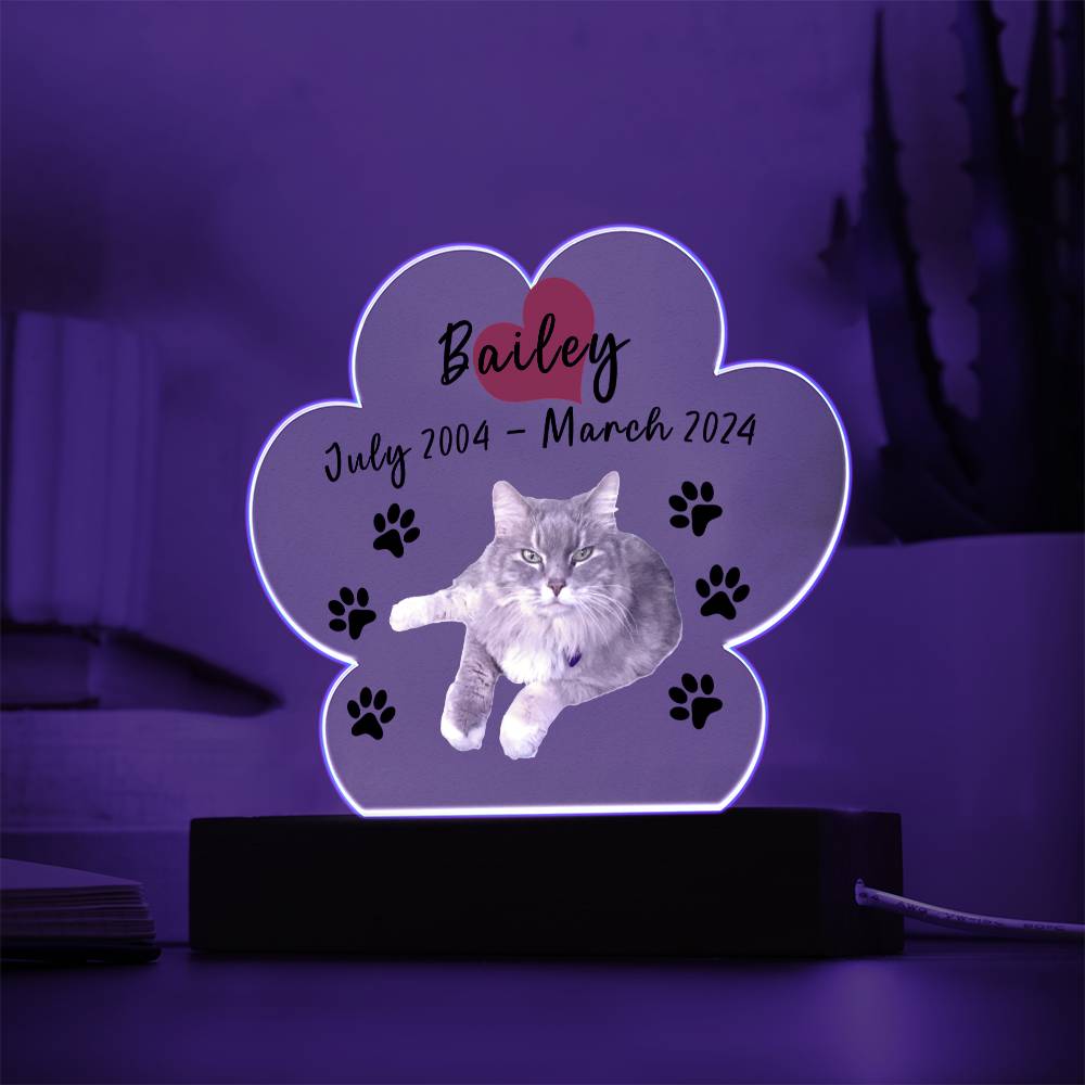 Personalized Photo Cat Paw Memorial-TD Gift Solutions.com