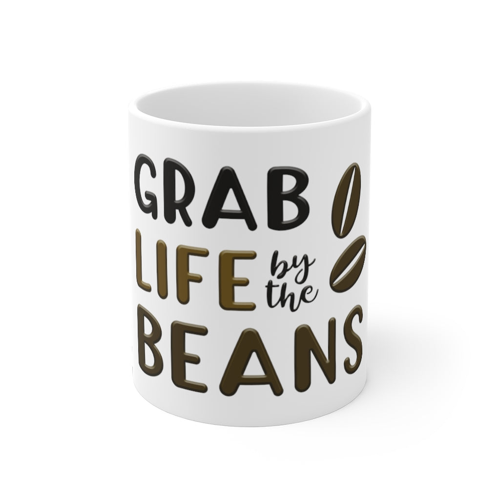 Funny Coffee Mugs | Grab Life By The Beans 11oz Mug-Mug-TD Gift Solutions.com