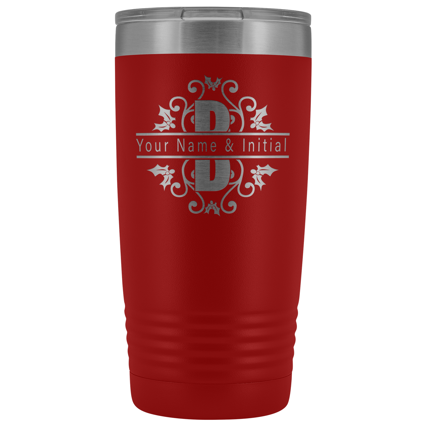 Tumbler Cups | 20oz Personalized Split Monogram Tumbler Cup-Tumblers-TD Gift Solutions.com