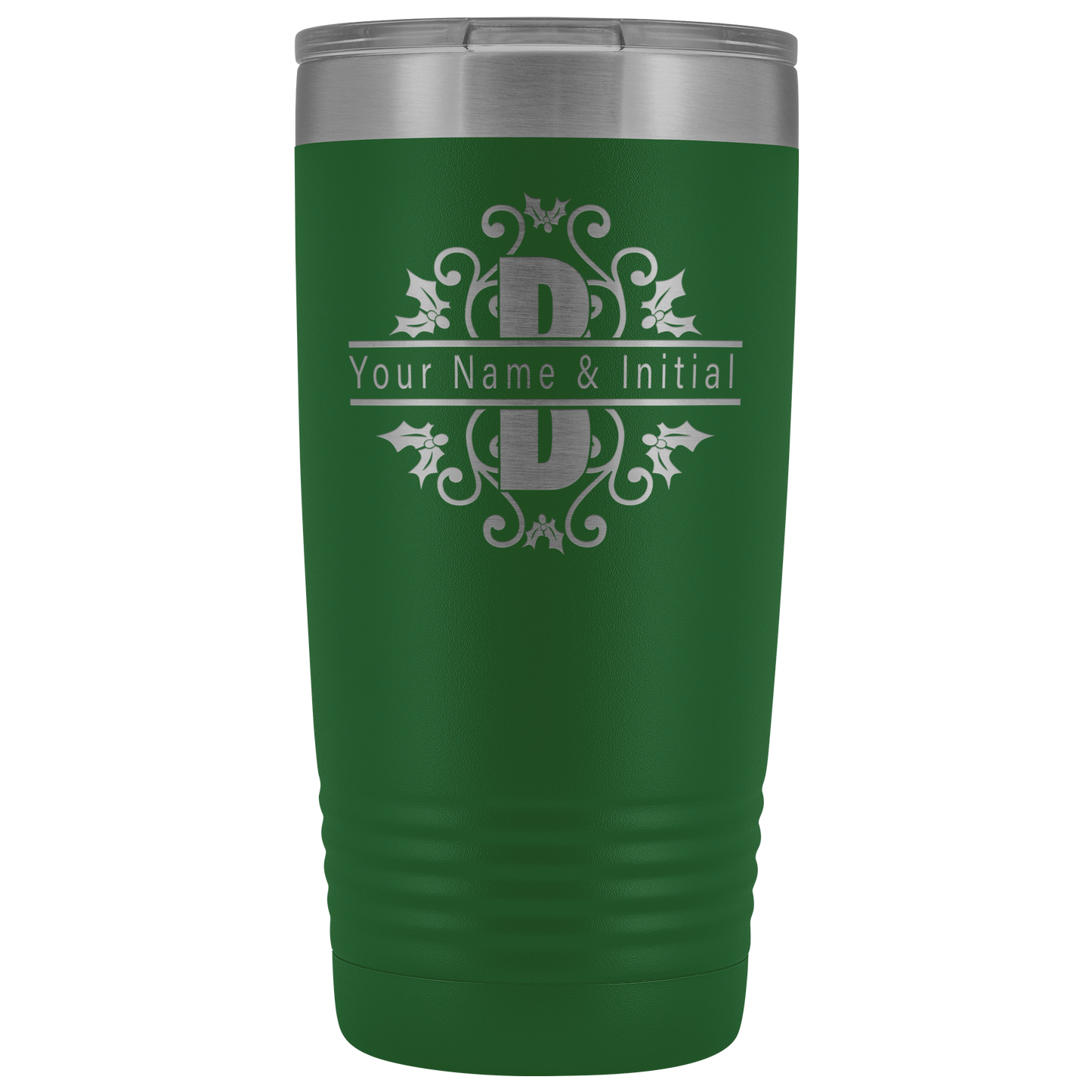 Tumbler Cups | 20oz Personalized Split Monogram Tumbler Cup-Tumblers-TD Gift Solutions.com