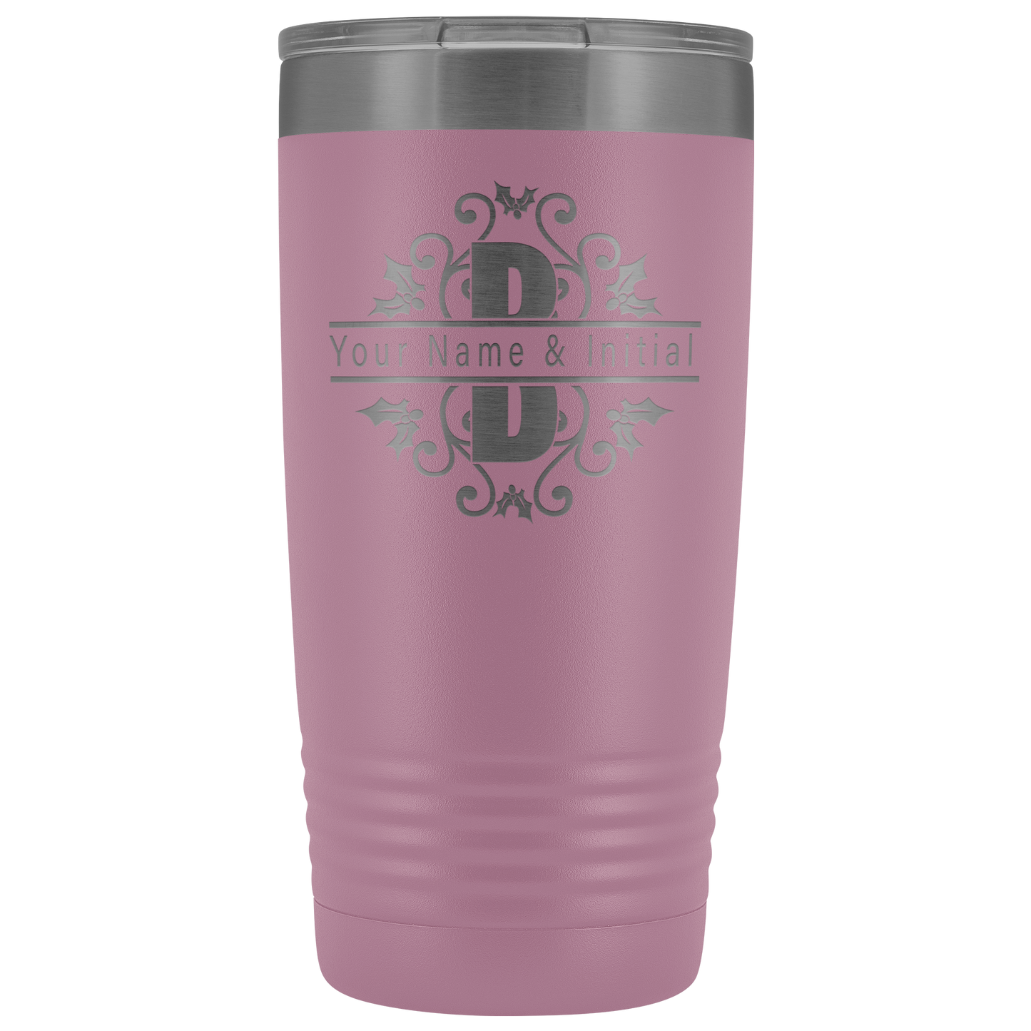 Tumbler Cups | 20oz Personalized Split Monogram Tumbler Cup-Tumblers-TD Gift Solutions.com