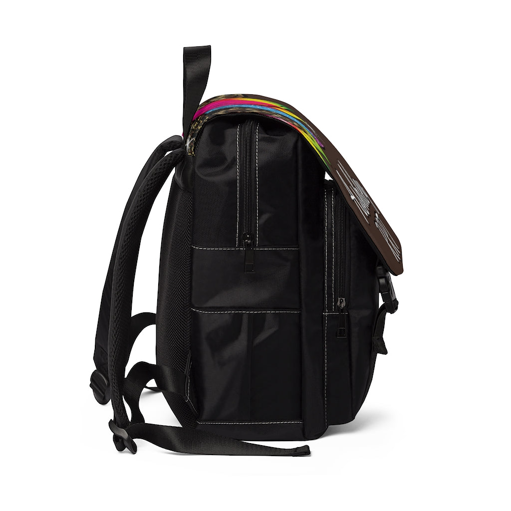 Respiratory Care Week Gifts | Personalized Brown and Black Casual Shoulder Backpack-TD Gift Solutions.com