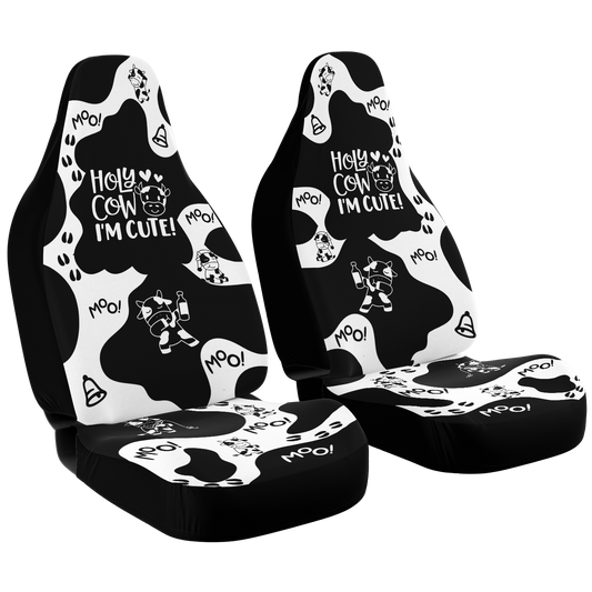 Car Accessories | Holy Cow I'm Cute Cow Print Car Seat Covers-TD Gift Solutions.com