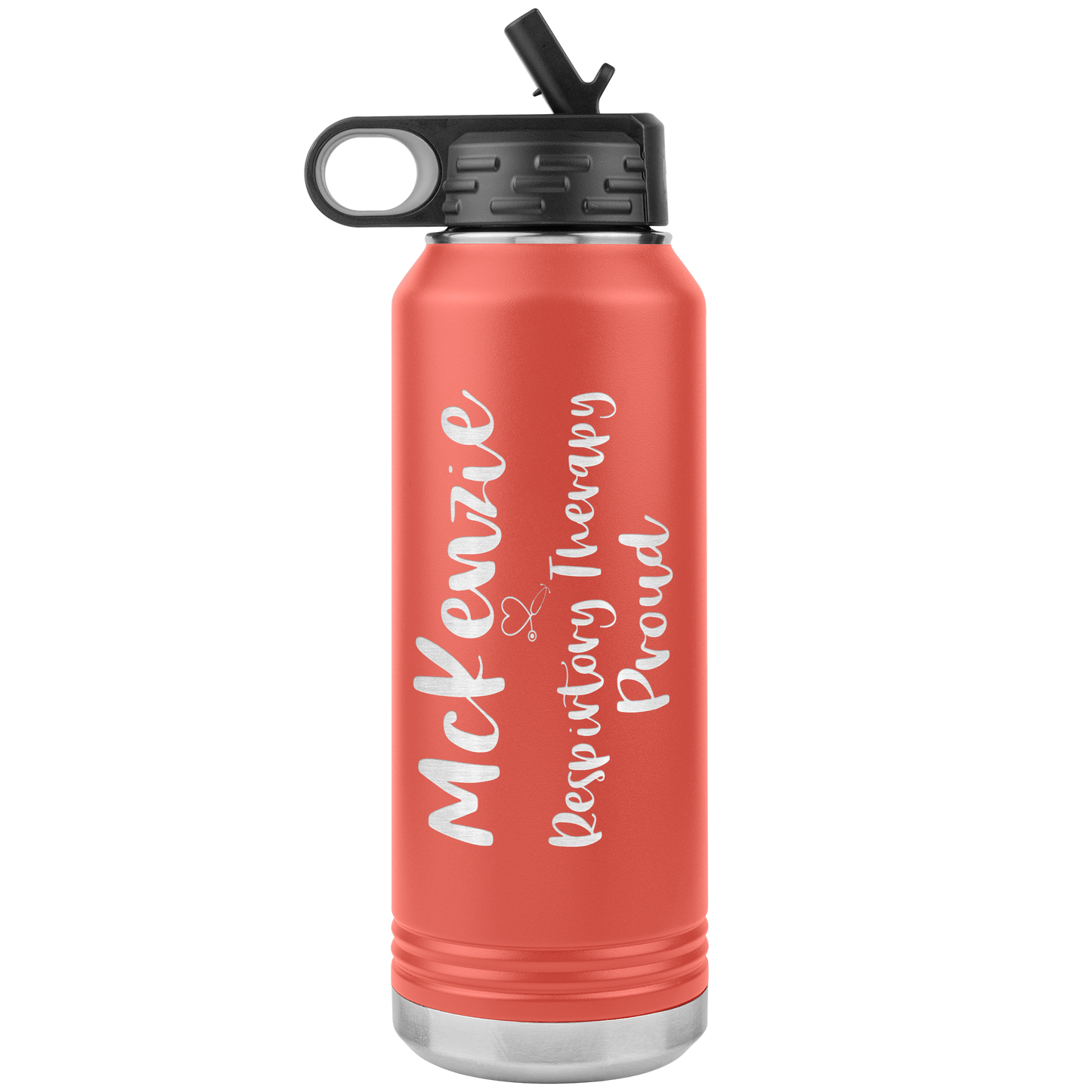 Respiratory Care Week Gifts | Personalized 32 oz Respiratory Therapy Proud Water Bottle-Tumblers-TD Gift Solutions.com