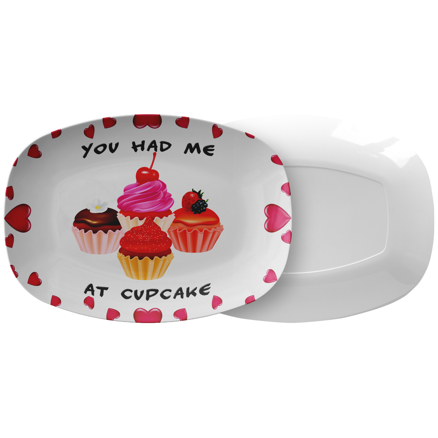 Valentines Day Decor | You Had Me At Cupcake Valentine Platter-Dinnerware-TD Gift Solutions.com