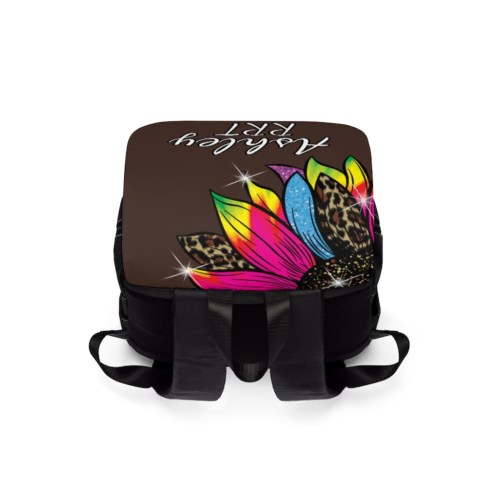 Respiratory Care Week Gifts | Personalized Brown and Black Casual Shoulder Backpack-TD Gift Solutions.com