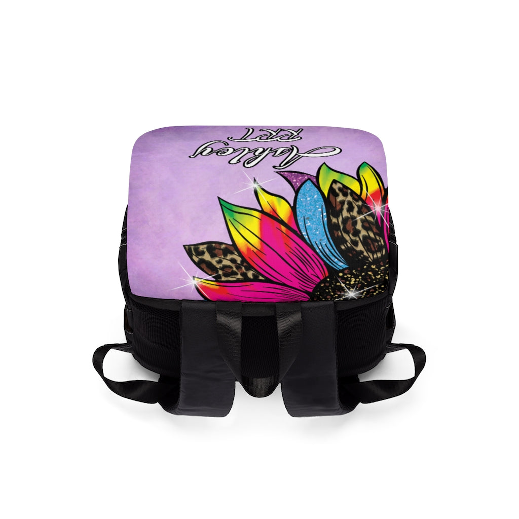 Respiratory Care Week Gifts | Personalized Purple and Black Casual Shoulder Backpack-TD Gift Solutions.com