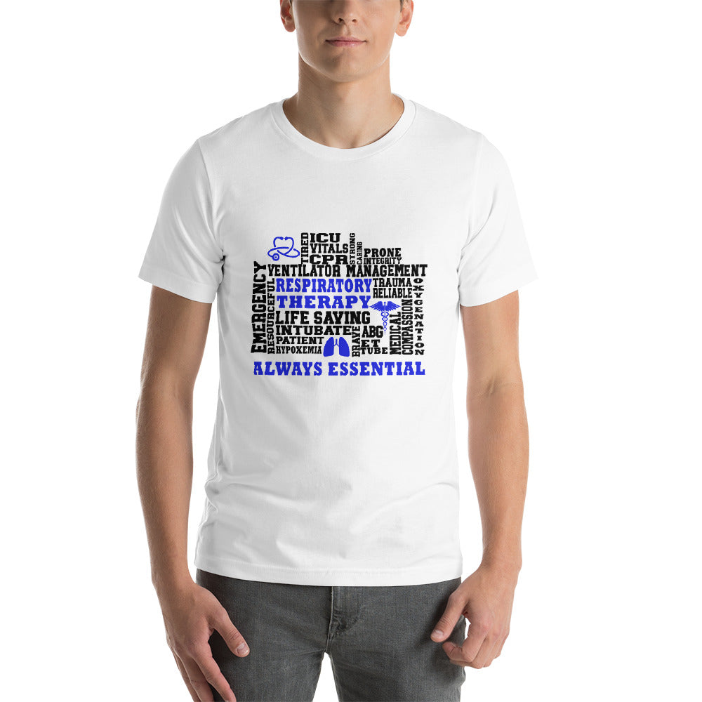 Health Care Worker | Blue Respiratory Therapy Always Essential T-Shirt-T-Shirt-TD Gift Solutions.com