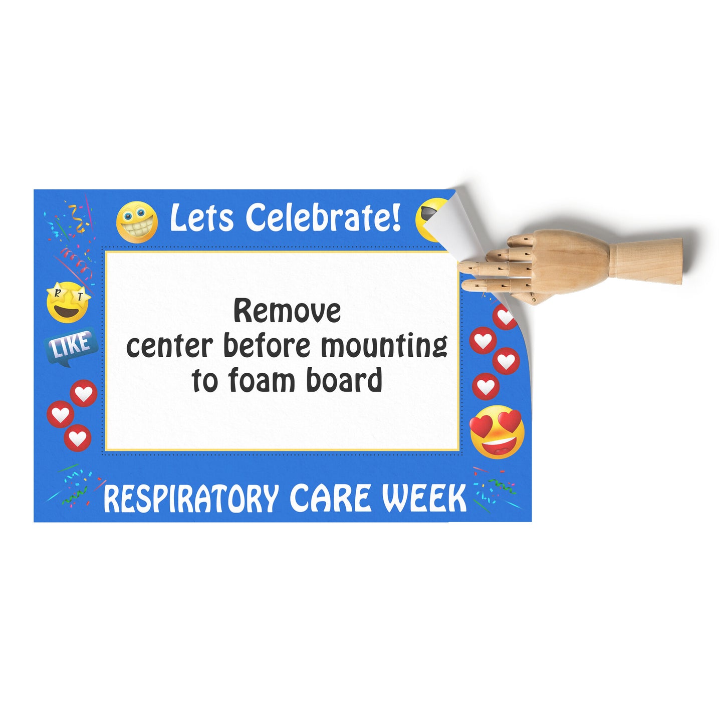 Celebrate Respiratory Care Week Blue Emoji Theme Photo Prop-TD Gift Solutions.com