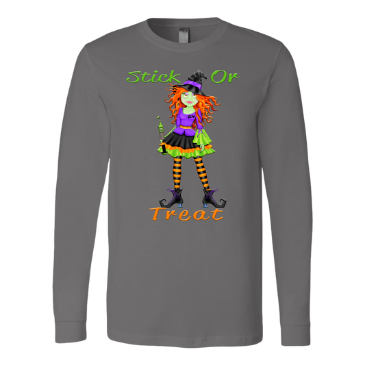Witch Shirt | Nurse Stick or Treat Hoodie or Long Sleeve T Shirt-T-shirt-TD Gift Solutions.com