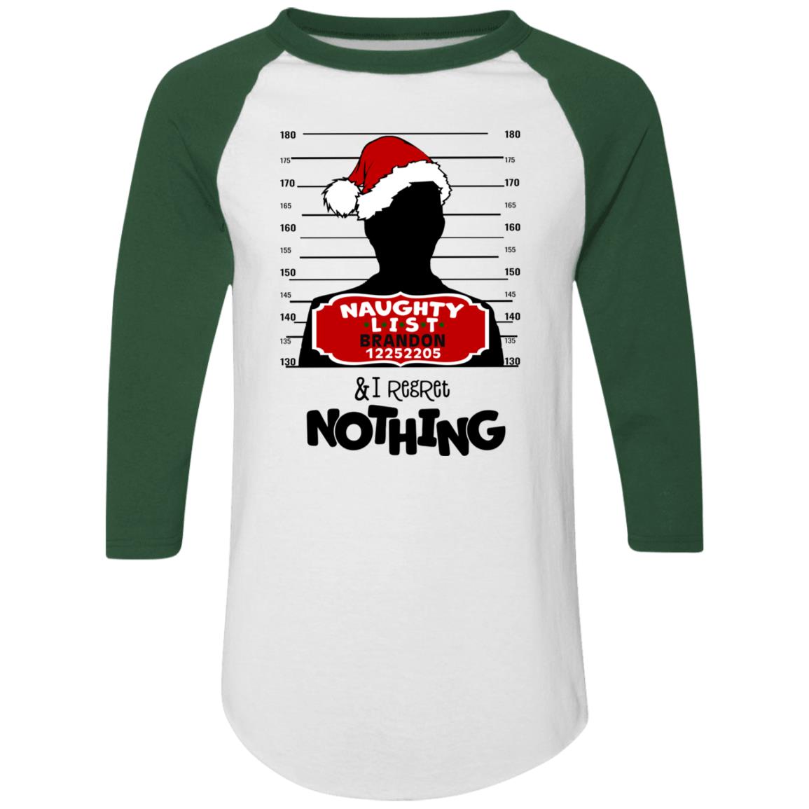 Men's Personalized Naughty List Mug Shot T-Shirt-TD Gift Solutions.com