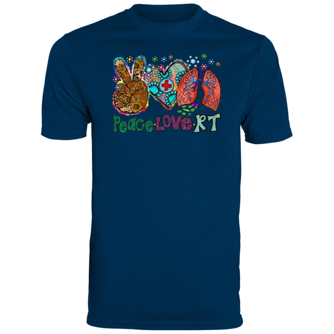 Peace Love Respiratory Moisture-Wicking Tee-TD Gift Solutions.com