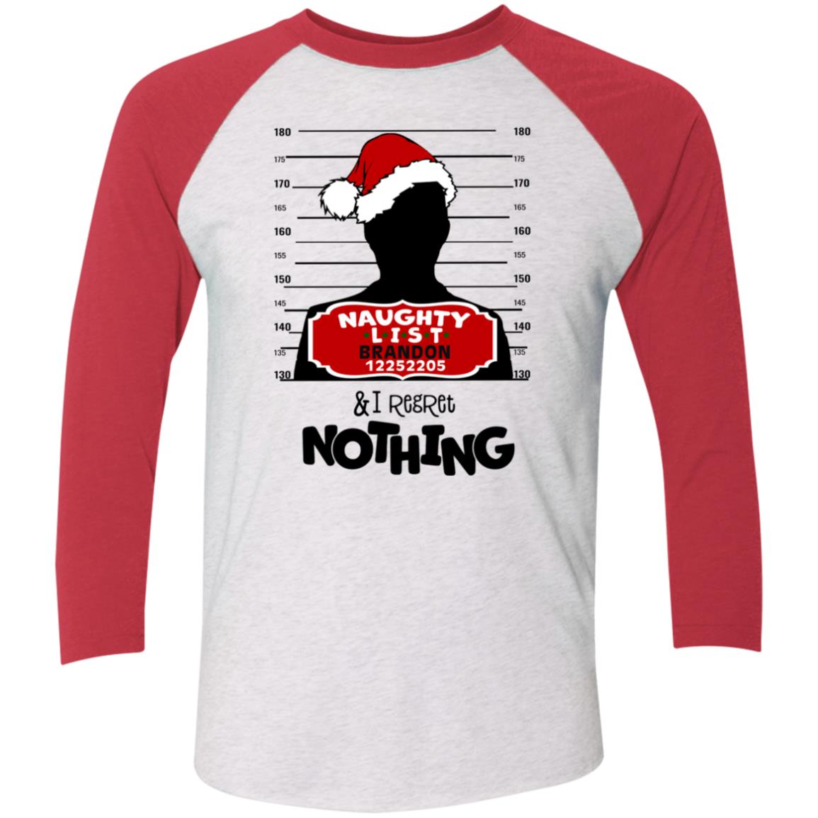 Men's Personalized Naughty List Mug Shot T-Shirt-TD Gift Solutions.com