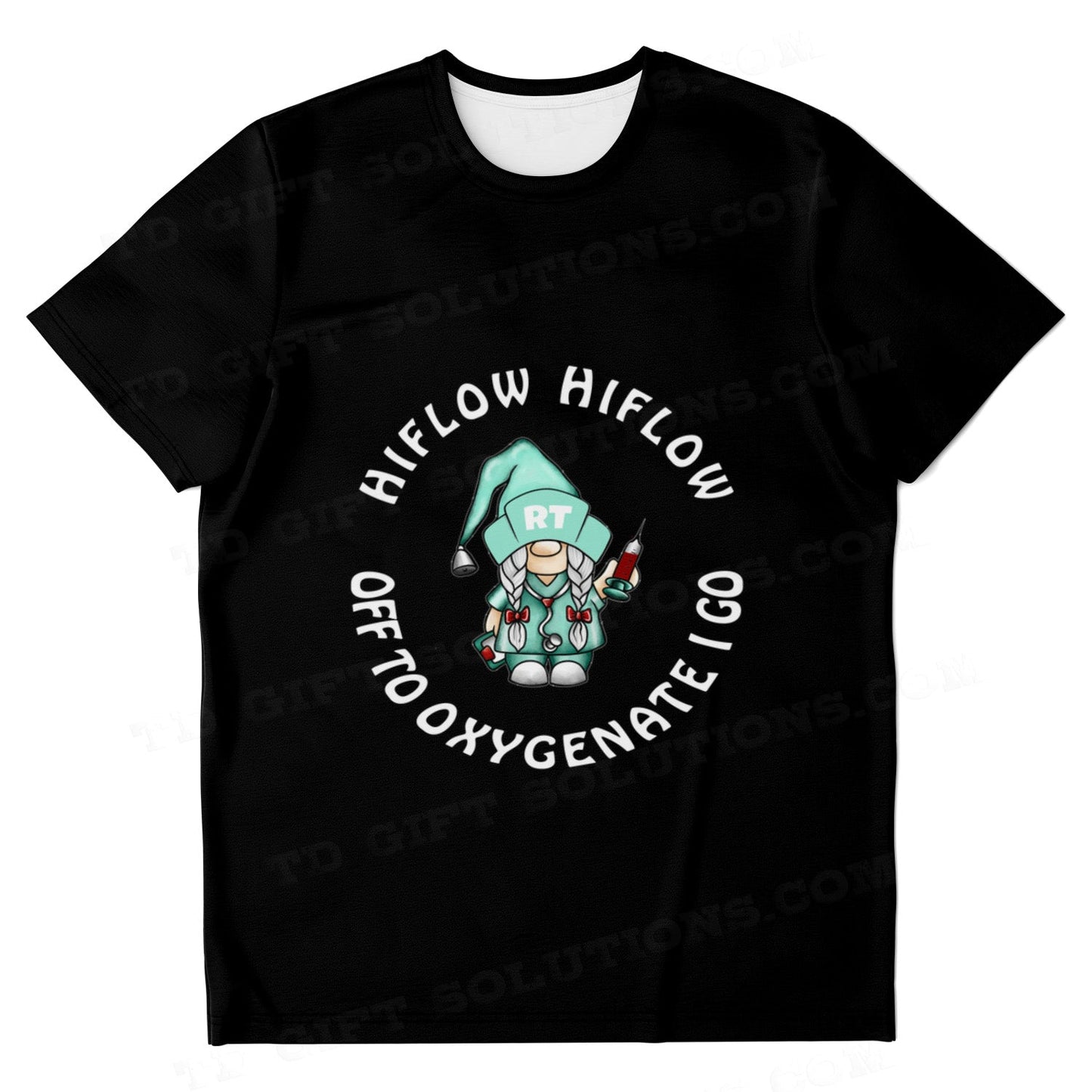 Black HiFlow HiFlow Off To Oxygenate I Go | Ladies Respiratory Therapy T-shirt-TD Gift Solutions.com