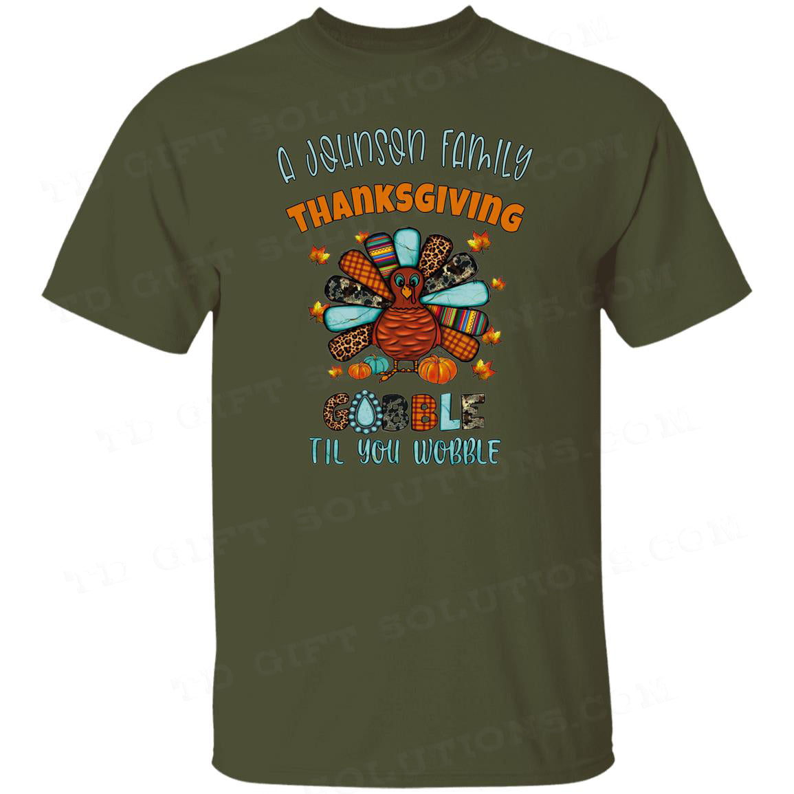 Personalized Matching Thanksgiving Family T-Shirts-TD Gift Solutions.com