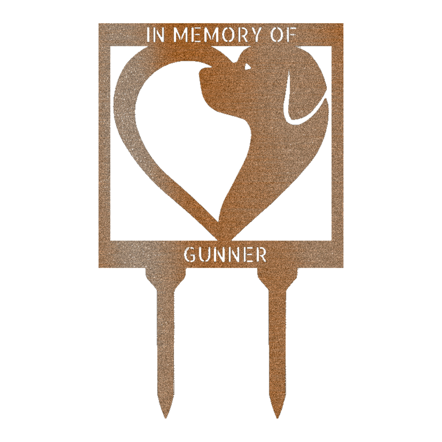 Dog Love Stake - Steel Sign-TD Gift Solutions.com