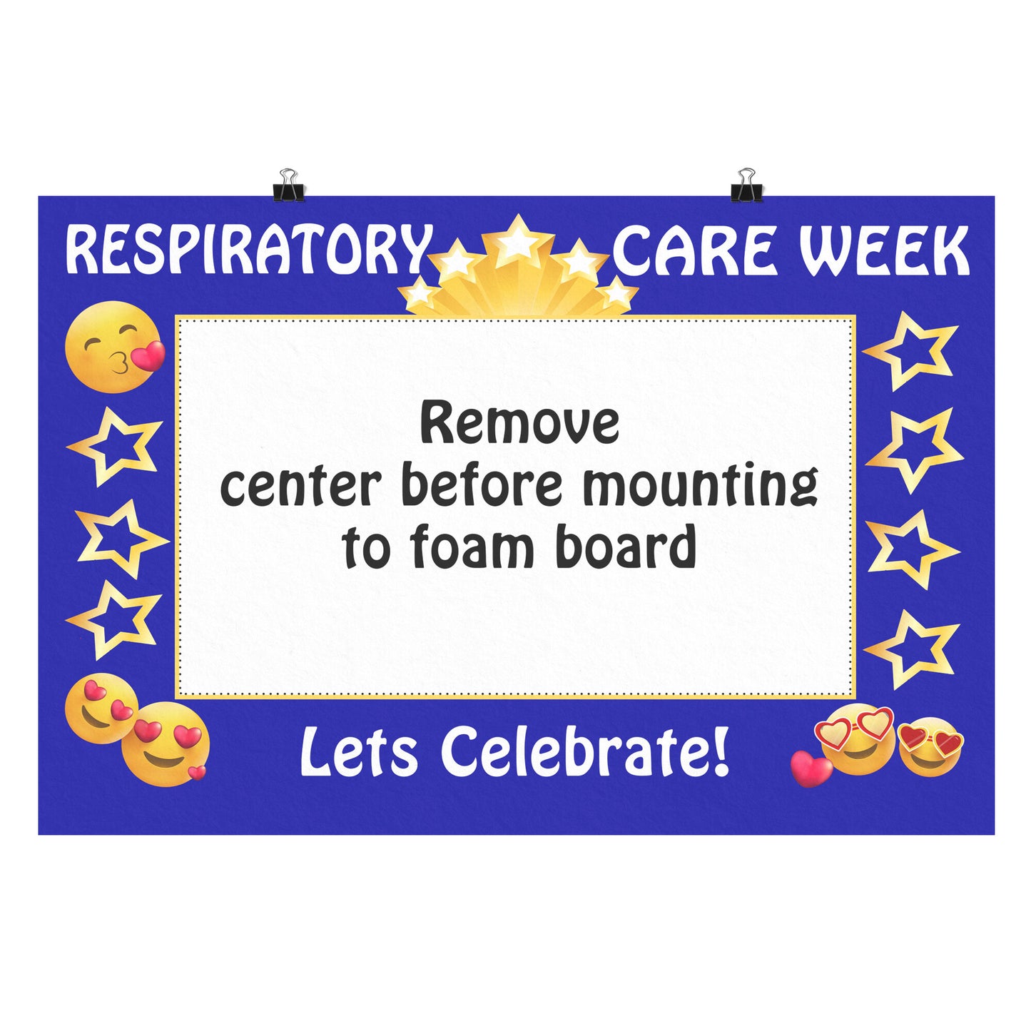 Respiratory Therapy Life | Respiratory Care Week Blue Emoji Theme Photo Prop-TD Gift Solutions.com