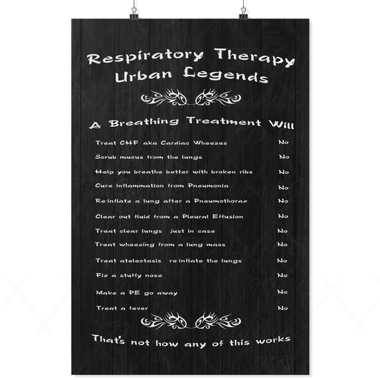 Respiratory Therapy Urban Legends Poster-TD Gift Solutions.com