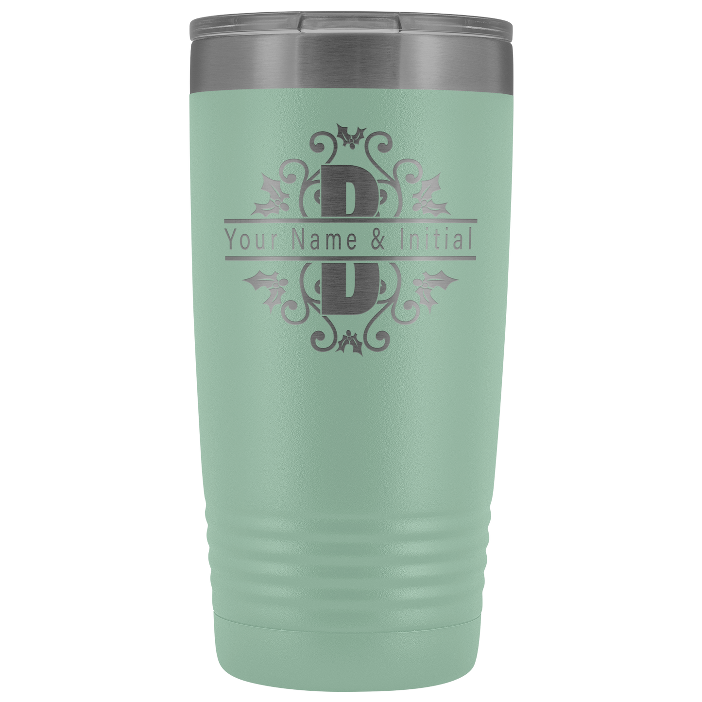 Tumbler Cups | 20oz Personalized Split Monogram Tumbler Cup-Tumblers-TD Gift Solutions.com