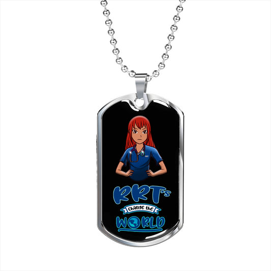 Respiratory Therapist Gifts | RRT's Change The World Dog Tag Necklace-TD Gift Solutions.com