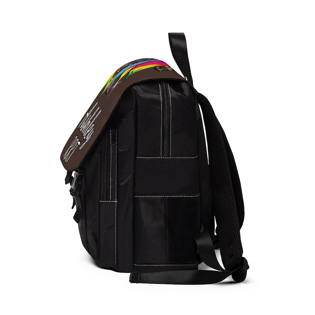 Respiratory Care Week Gifts | Personalized Brown and Black Casual Shoulder Backpack-TD Gift Solutions.com