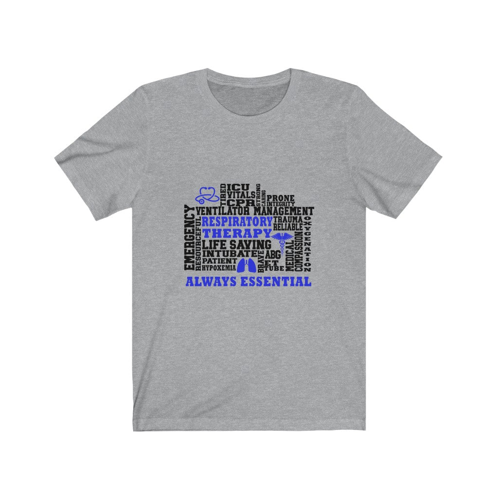 Health Care Worker | Blue Respiratory Therapy Always Essential T-Shirt-T-Shirt-TD Gift Solutions.com