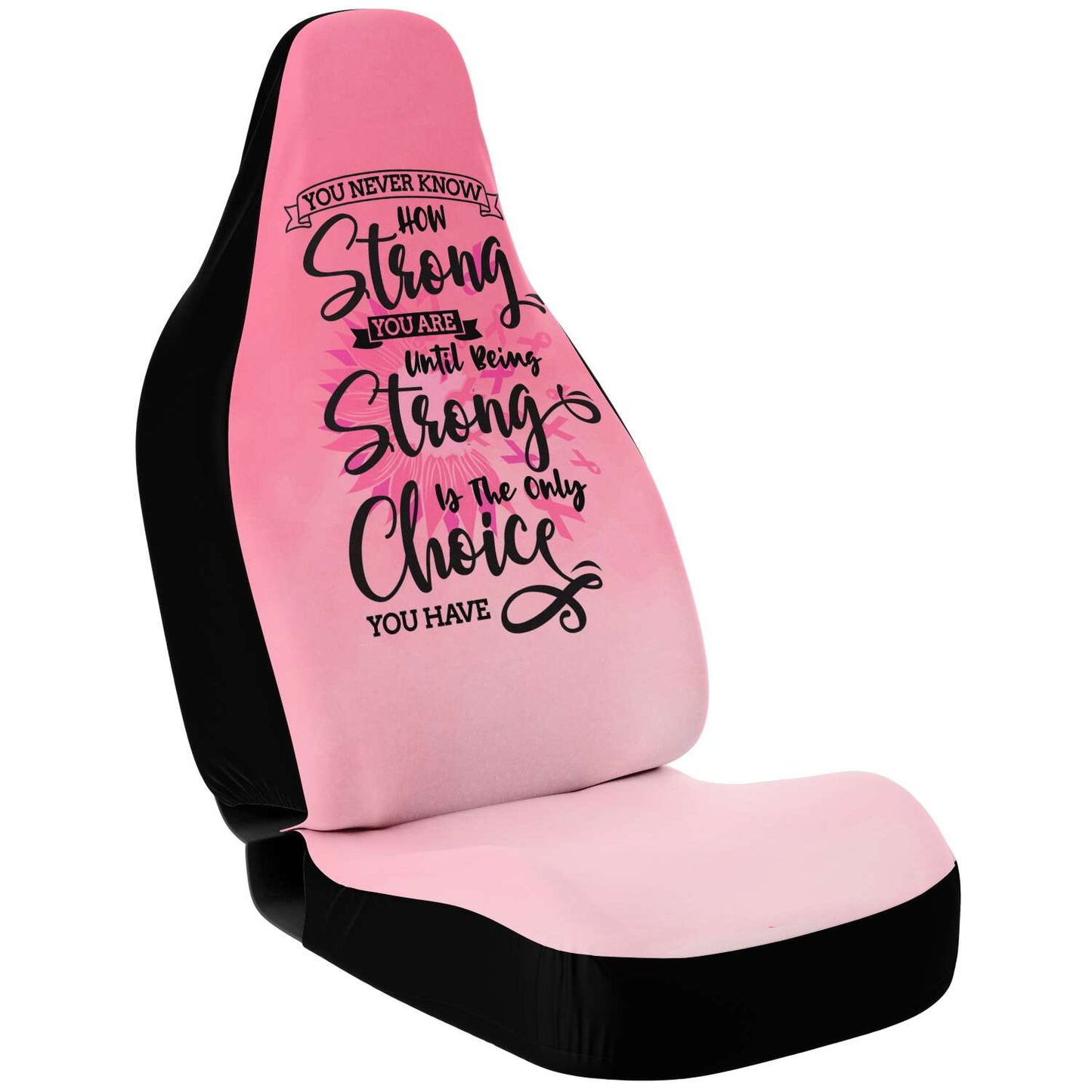 Sunflower Car Seat Covers | You Never Know How Strong You Are Breast Cancer Car Seat Cover-Car Seat Cover - AOP-TD Gift Solutions.com