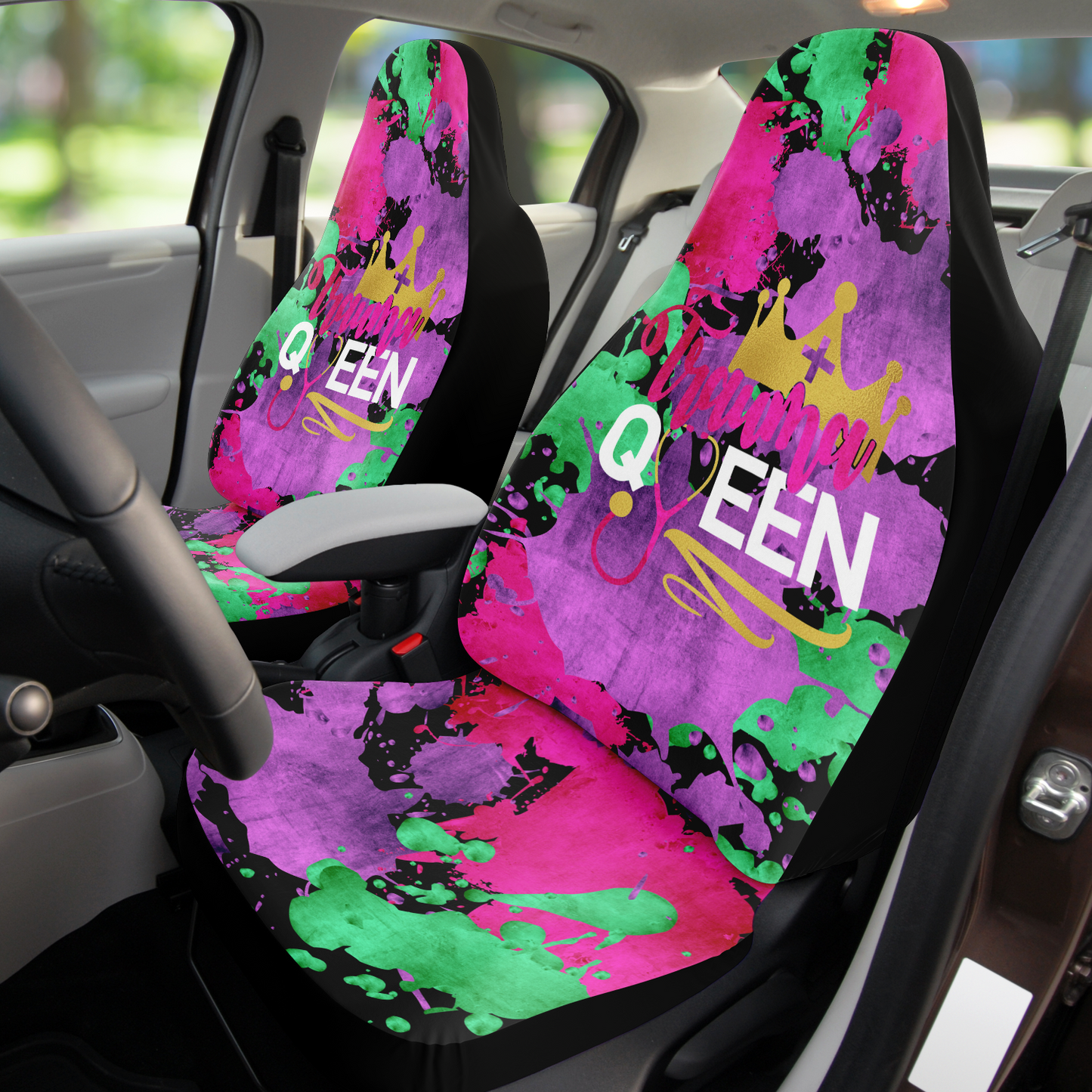 Nurse Car Seat Covers | Trauma Queen Paint Splat Nurse Car Seat Cover-Car Seat Cover - AOP-TD Gift Solutions.com