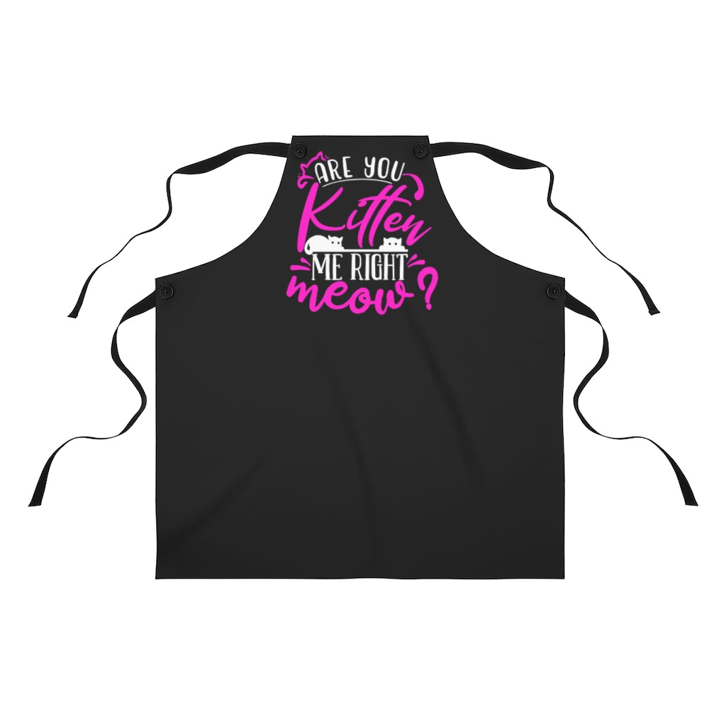 Funny Aprons | Cat Lovers Are You Kitten Me Right Meow Apron-Accessories-TD Gift Solutions.com