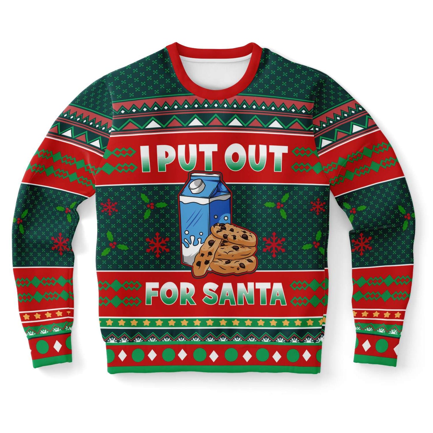 Ugly Christmas Sweatshirt | I Put Out For Santa Ugly Christmas Sweatshirt-TD Gift Solutions.com