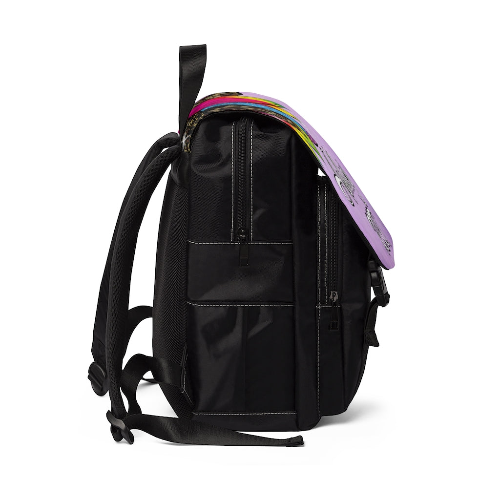Respiratory Care Week Gifts | Personalized Purple and Black Casual Shoulder Backpack-TD Gift Solutions.com