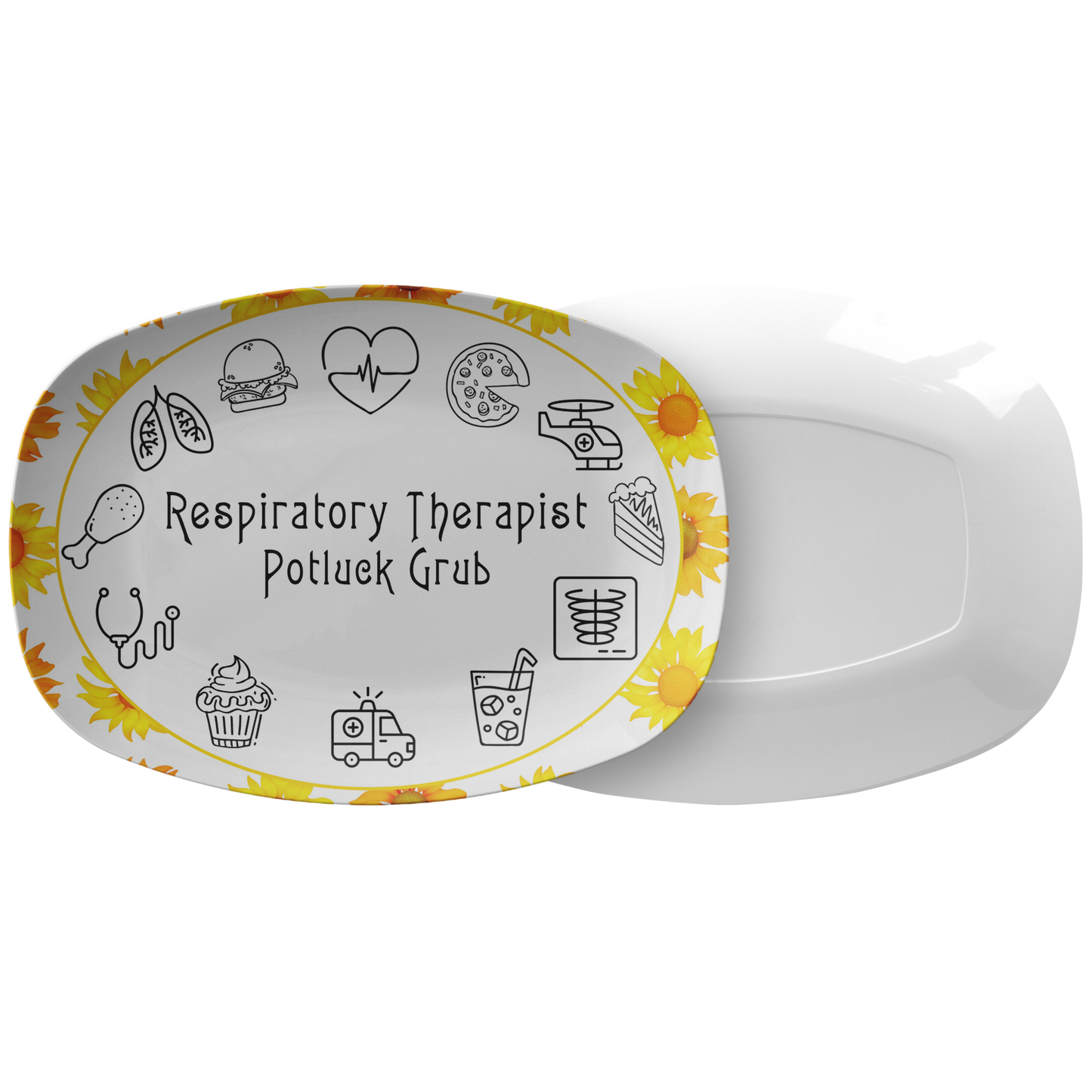 Sun Flower Serving Platter | Respiratory Therapy Serving Platter | Respiratory Therapy Potluck Grub - Dinnerware