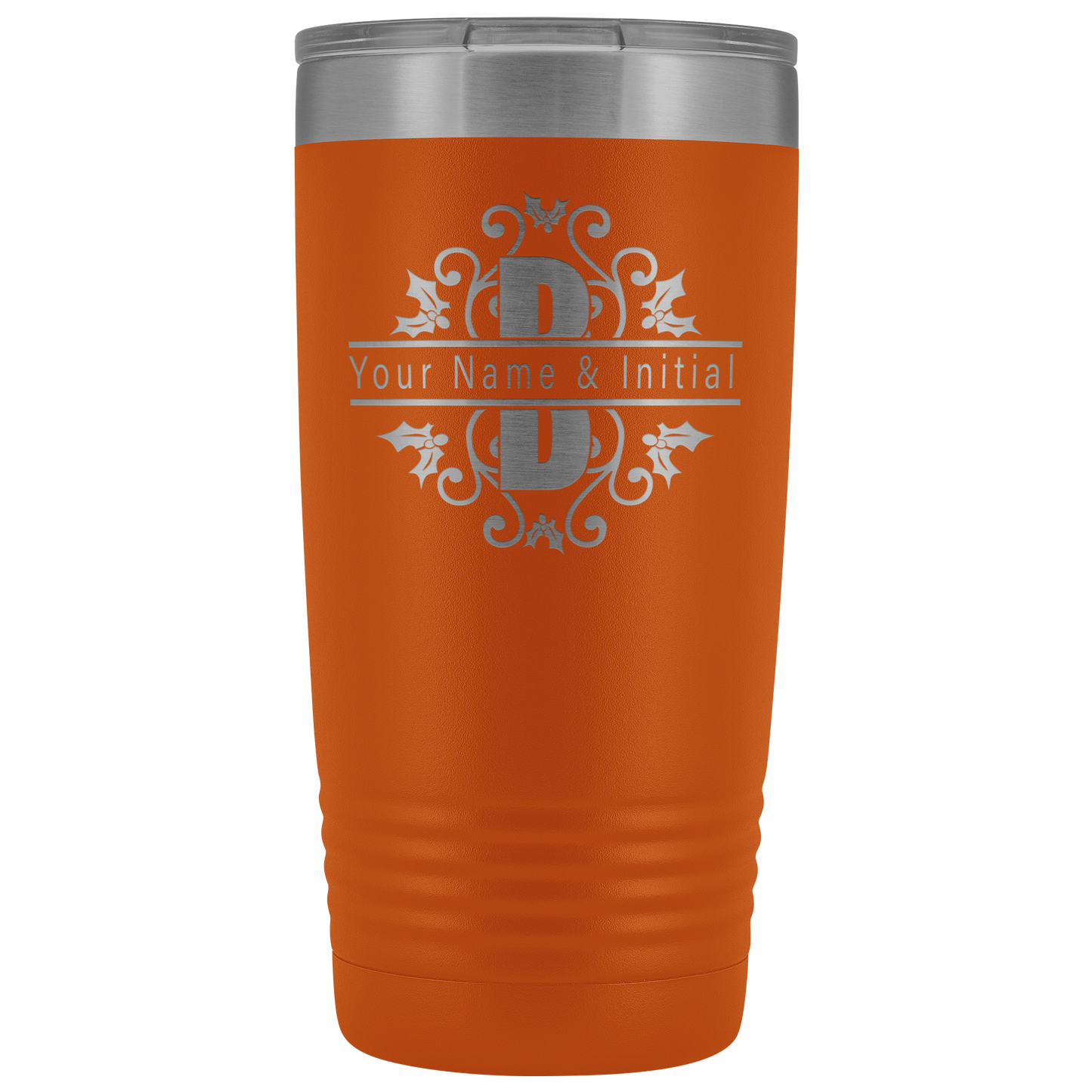 Tumbler Cups | 20oz Personalized Split Monogram Tumbler Cup-Tumblers-TD Gift Solutions.com