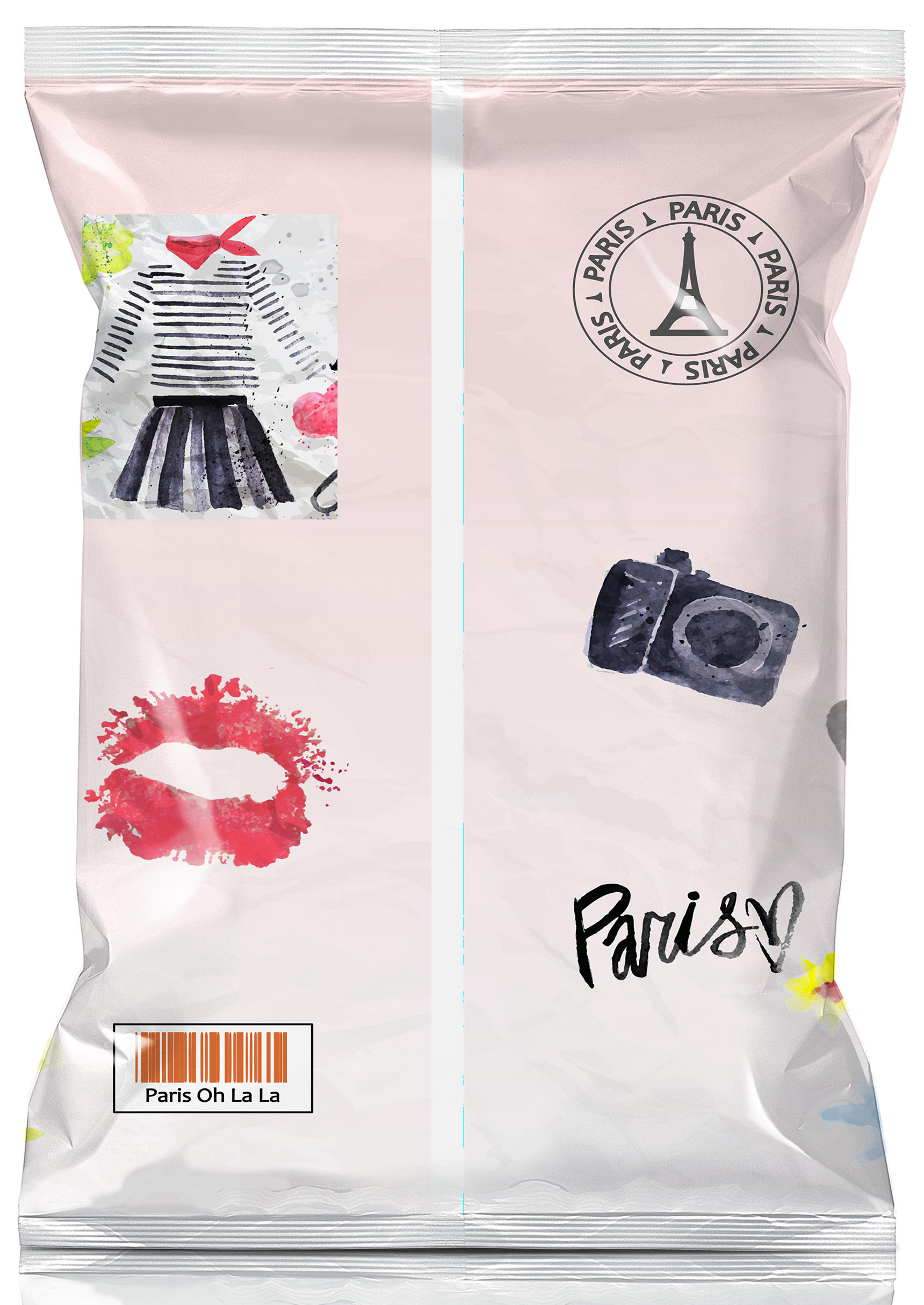 Parties N Pearls | I Love Paris Chip Bag Favor - I Love Paris Chip Bag Favor