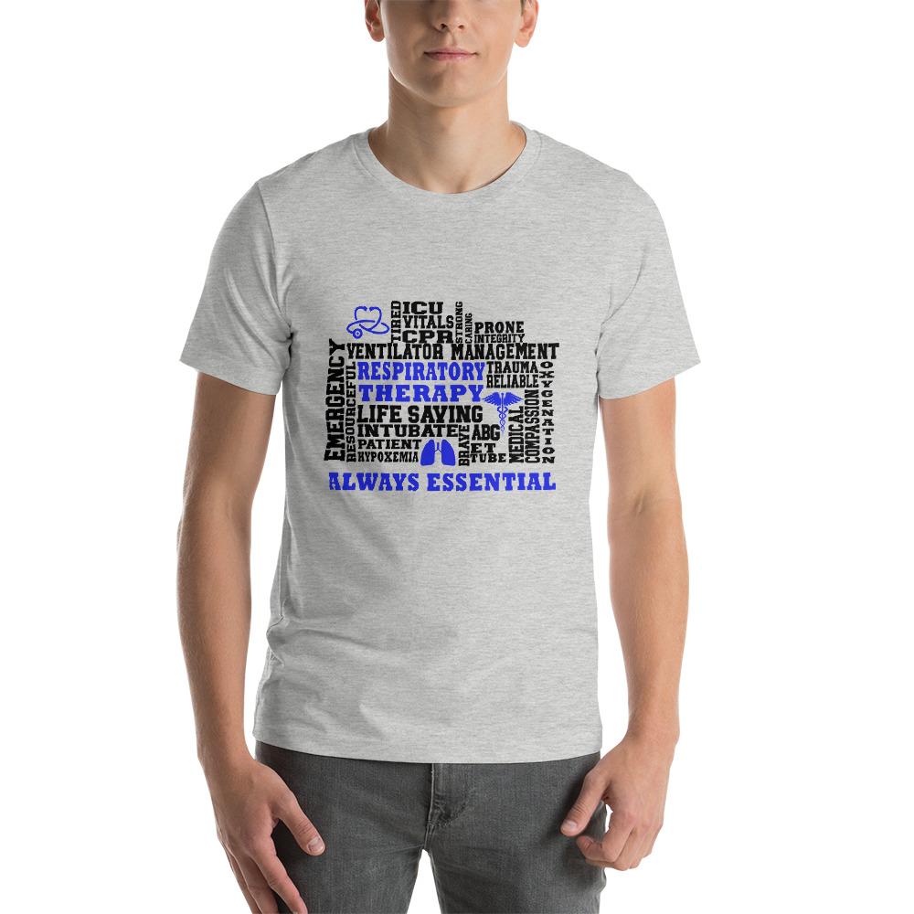 Health Care Worker | Blue Respiratory Therapy Always Essential T-Shirt-T-Shirt-TD Gift Solutions.com