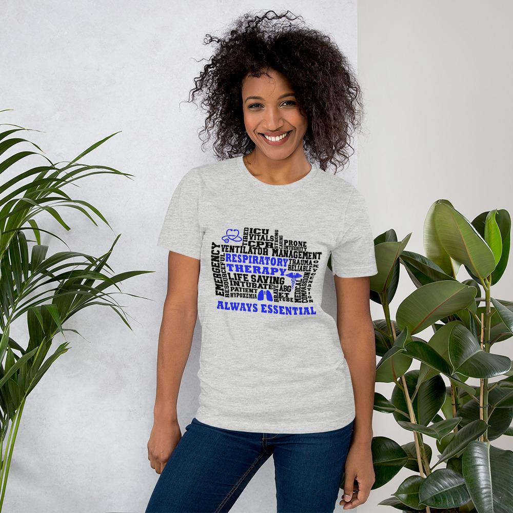 Health Care Worker | Blue Respiratory Therapy Always Essential T-Shirt-T-Shirt-TD Gift Solutions.com