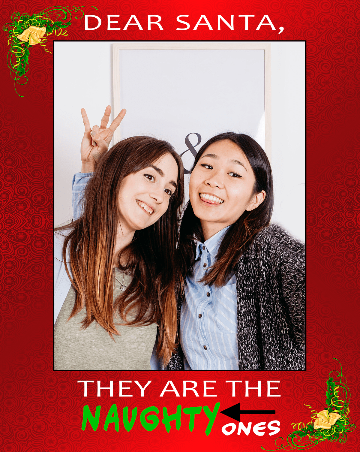 Dear Santa, They are the naughty ones! | Santa's Naughty List Photo Prop Frame | Santa Claus-Posters-TD Gift Solutions.com