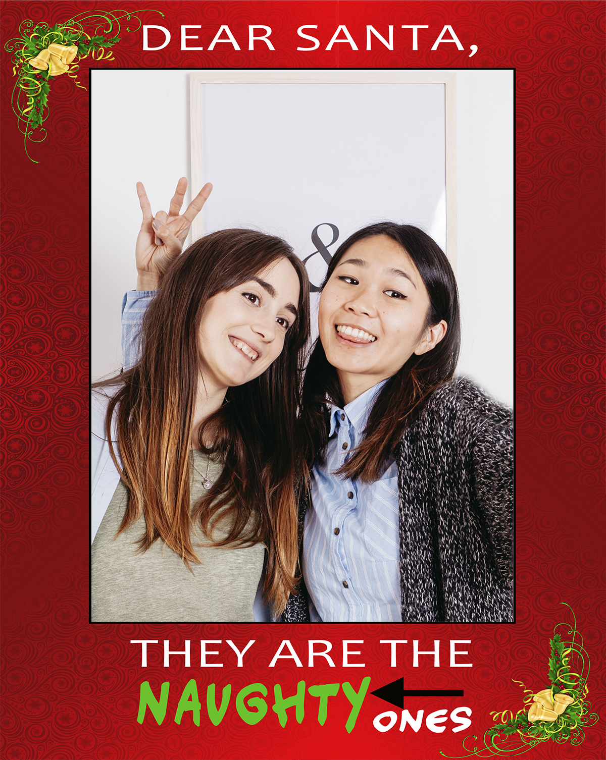 Santa's Naughty List | Dear Santa, They are the naughty ones! Downloadable Photo Prop Frame - Photo Booth Frame