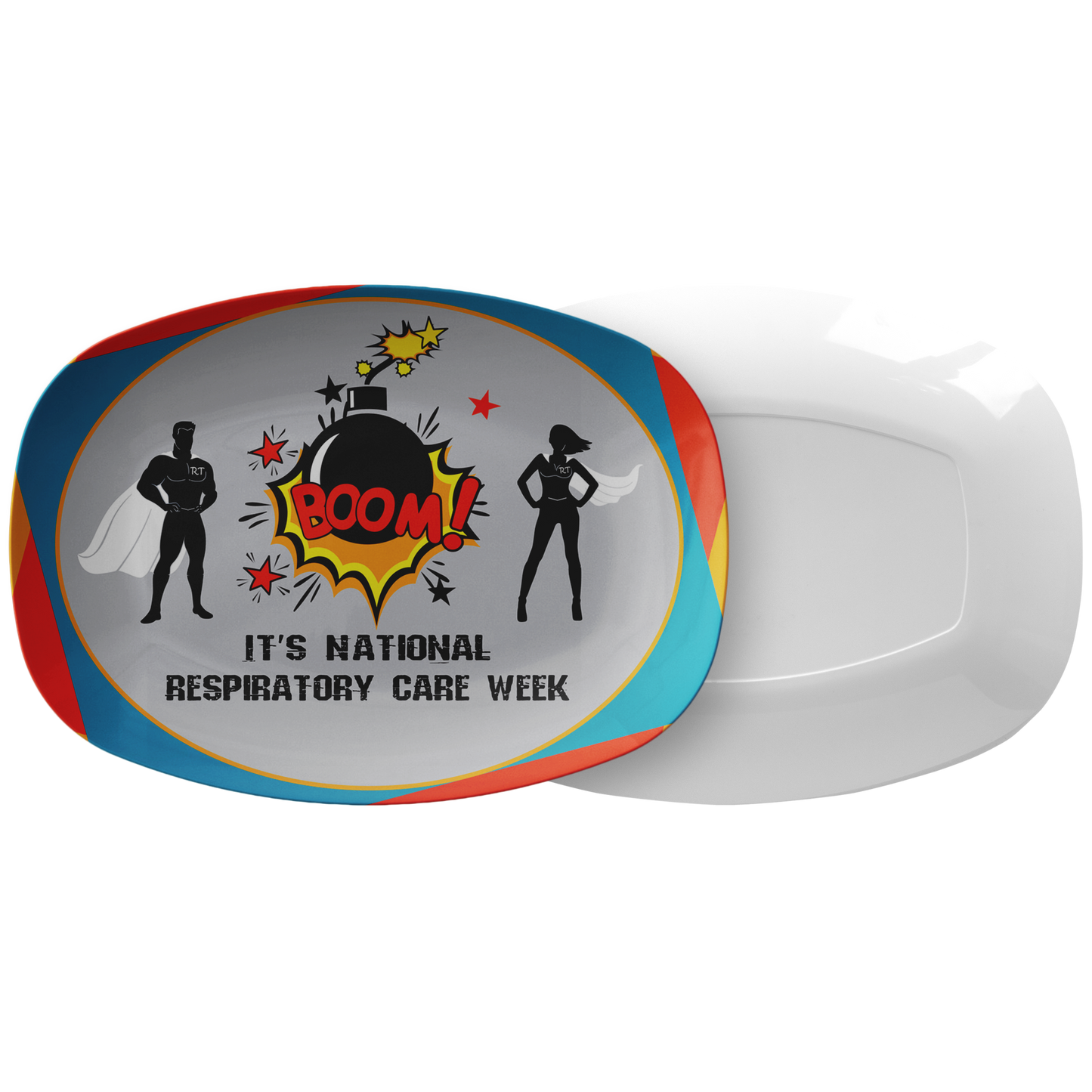 Respiratory Therapy Super Hero Serving Platter | National Respiratory Care Week | Serving Platter - Dinnerware