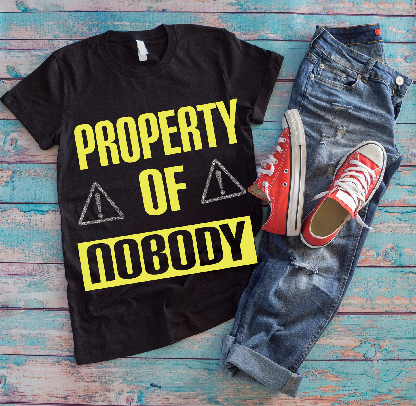 T-Shirt Decal | Product of Nobody Heat Transfer Decal Set - HTV Iron On Decal