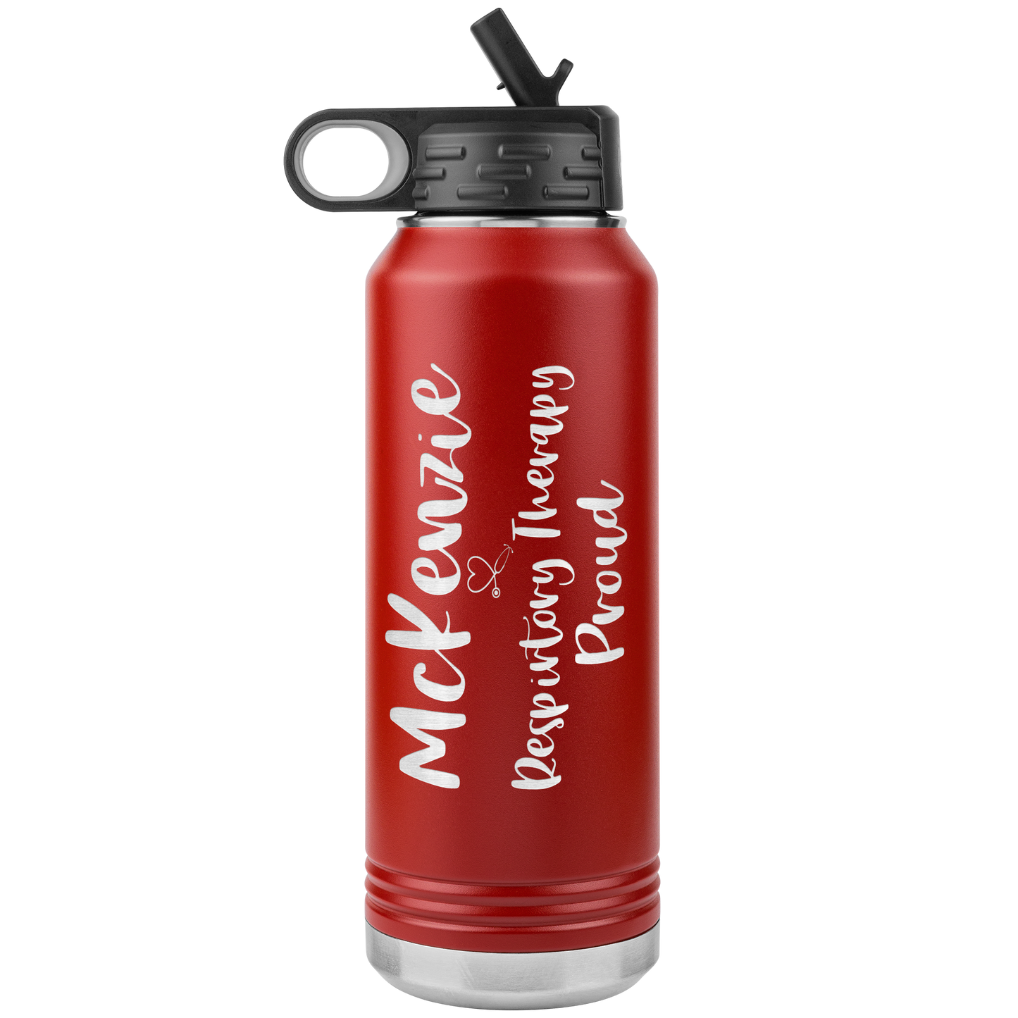 Respiratory Care Week Gifts | Personalized 32 oz Respiratory Therapy Proud Water Bottle-Tumblers-TD Gift Solutions.com