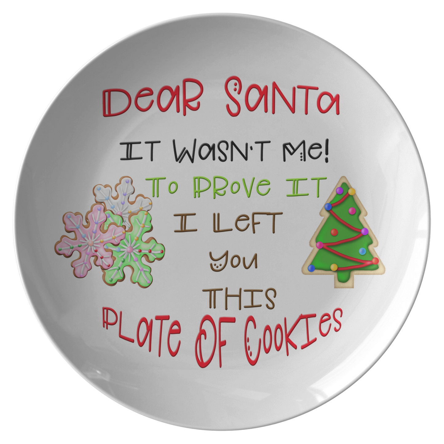 Cookies For Santa Plate | Dear Santa, It Wasn't Me | Santa's Naughty List - Dinnerware