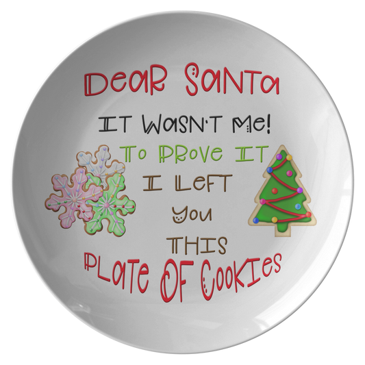 Cookies For Santa Plate | Dear Santa, It Wasn't Me | Santa's Naughty List - Dinnerware