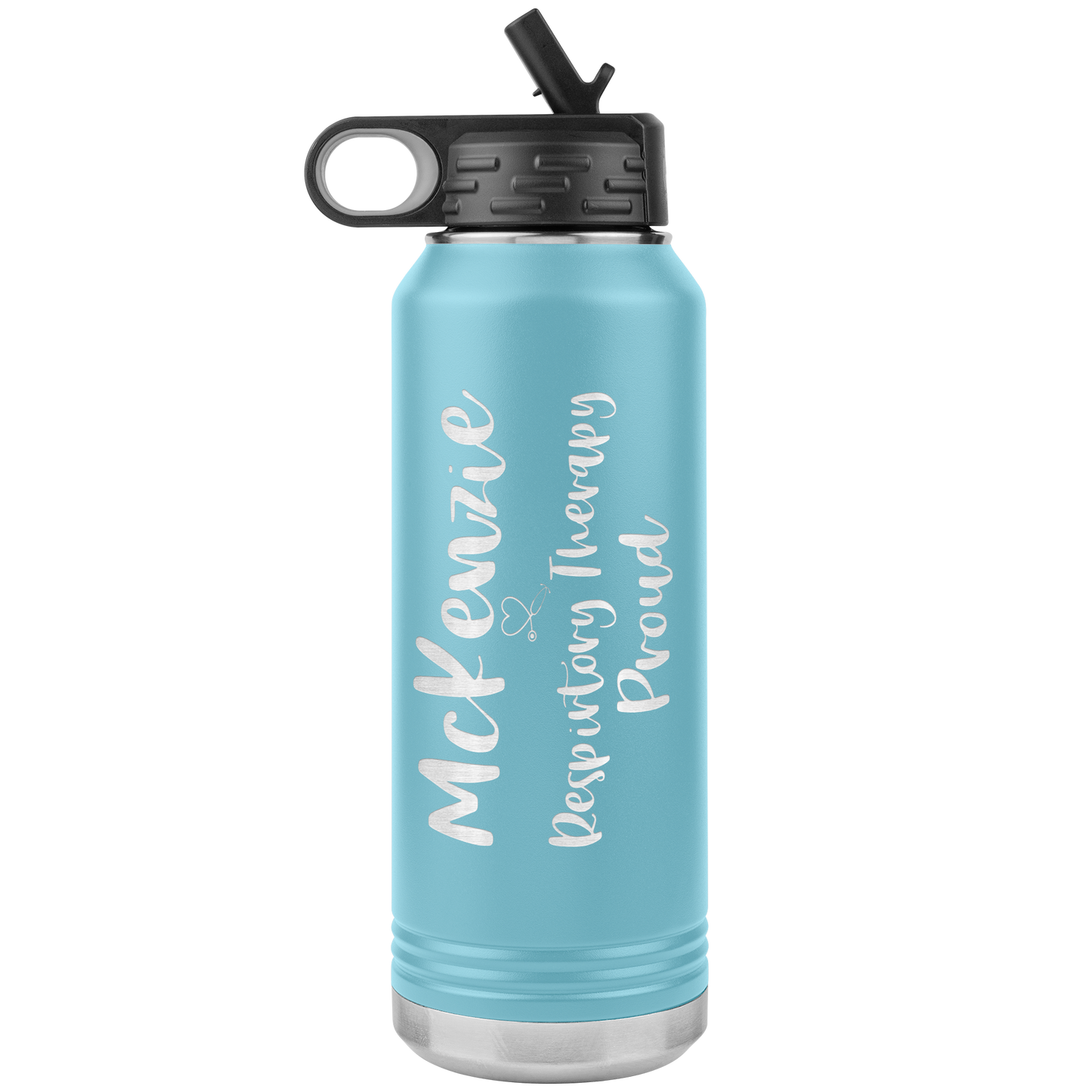 Respiratory Care Week Gifts | Personalized 32 oz Respiratory Therapy Proud Water Bottle-Tumblers-TD Gift Solutions.com